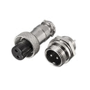 Excellway GX12 2Pin Aviation Plug Male/Female 12mm Wire Panel Connector Adapter