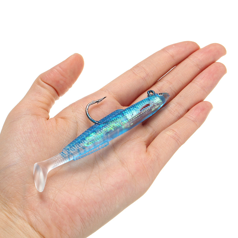 ZANLURE 4pcs 10gSuper Solid / Holo Sandeels - Cod Bass Wrasse Ling Sea Fishing Lure Baits