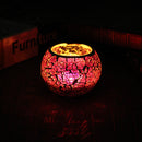 Glass Sparkling Mosaic Crystal Candle Holder Romantic Candle Container Valentine's Day Gift