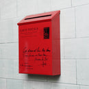 Retro Metal Lockable Post Mail Box Home Balcony Garden Letter Storage Mailbox Wall Mounted
