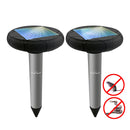 2pcs Animal Repeller Pest Repeller with LED Night Light Solar Powered Repellent for Garden Outdoor Lawn
