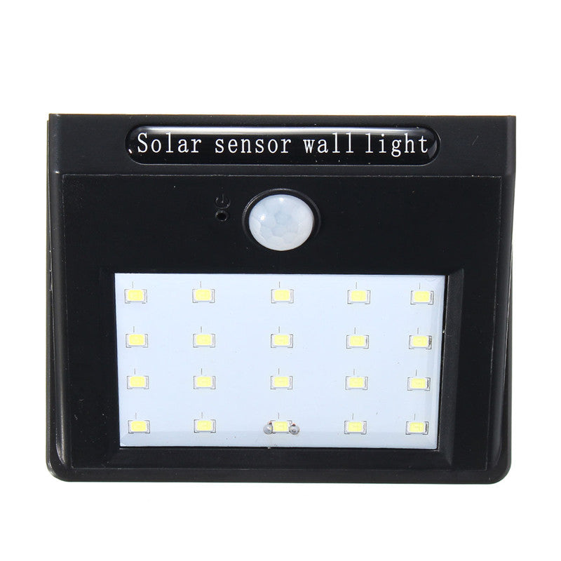 Solar Power 20 LED PIR Motion Sensor Wall Light Waterproof Outdoor Lamp