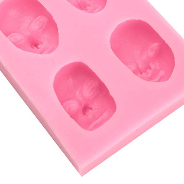 Men's Face Silicone Fandant Mold Chocolate Polymer Clay Mould