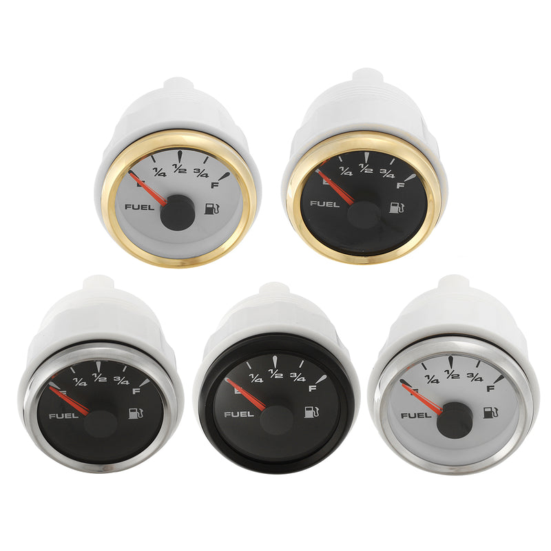 9~32V 52MM IP67 Tank Fuel Level Gauge Indicator 5 Types 316L Stainless Steel Vehicle Boat