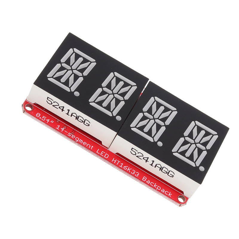 5pcs 4-bit Pozidriv 0.54 Inch 14-segment LED Digital Tube Module Green I2C Control 2-line Control LED Display Screen Module