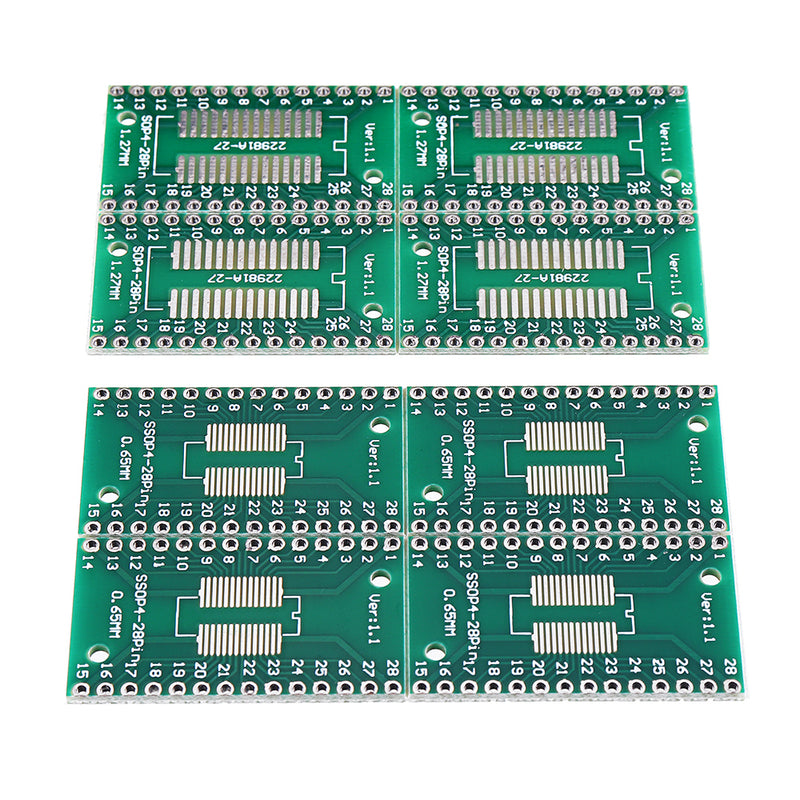 10pcs TSSOP28 SSOP28 To DIP28 SOP28 Transfer PCB Board DIP Pin Board Pitch Adapter