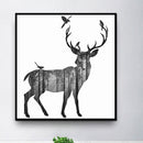 Miico Hand Painted Oil PaintingsSimple Style-CSide Face DeerWall Art For Home Decoration Paintings
