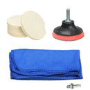 7Pcs Polishing Disc Kit Wool Wheel Towel Car Glass Windscreen Window Scratch Remover Tools