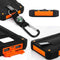5000Mah Portable Solar Power Bank Dual USB Efficient Charger with LED Lamp Compass Climbing Hook