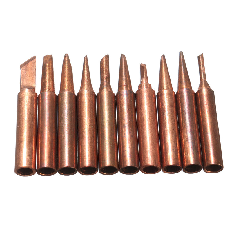 10Pcs Soldering Tip Pure Copper Electric Iron Head 900M Series Solder Tips
