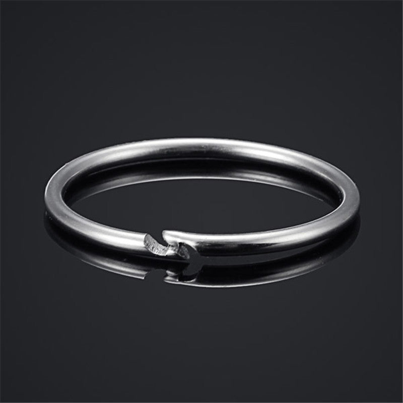 5Pcs 38mm EDC Stainless Steel Keychain Key Ring Hanging Buckle Tool