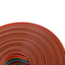 3pcs 5M 1.27mm Pitch Ribbon Cable 20P Flat Color Rainbow Ribbon Cable Wire Rainbow Cable