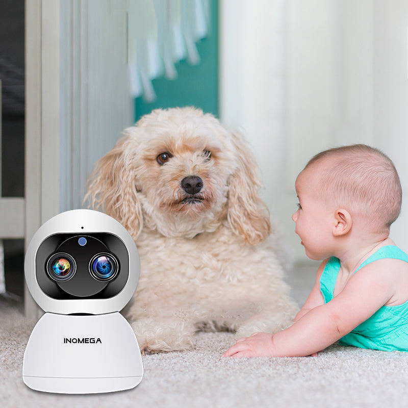 [Dual Lens] INQMEGA Cloud 1080P 2MP Dual-Lens PT 360 Wireless IP Camera Wifi Auto Tracking Indoor Home Security Surveillance CCTV Network Baby Monitors