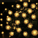 5M 20 LED Solar Power Snow Ball Fairy String Light Outdoor Garden Lamp Christmas Holiday Party Decor