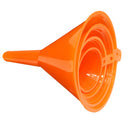 4pcs Sizes Orange Funnel Motorcycle Fuel Petrol Water Oil Tools Lab Home Kitchen 52/74/96/117mm