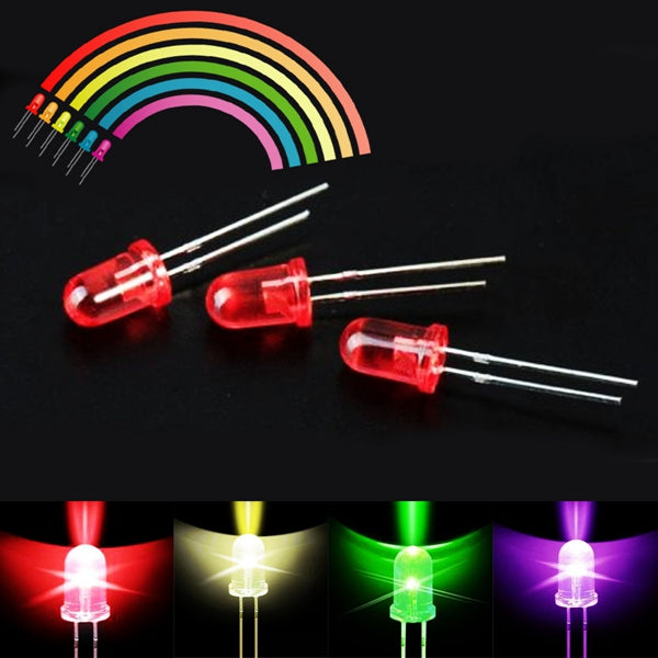 3 x 375pcs Each Box 3MM 5MM LED Light Emitting Diode Beads Resistance Lights Kits Bulb Lamp