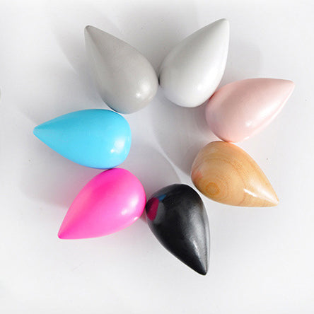 Honana HN-48 Brief Water Drop Shaped Hook Wooden Decorative Wall Mounted Hanger Bedroom