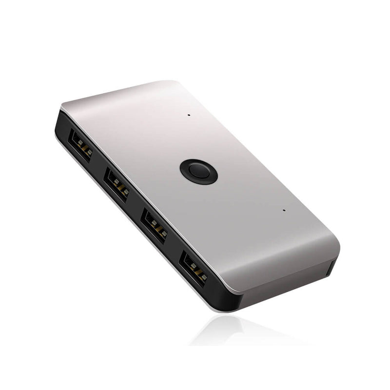 Rocketek USS2 USB KVM Switch Box USB 3.0 2.0 Switcher 2 Port PCs Sharing 4 Devices Converter for Keyboard Mouse Printer Monitor