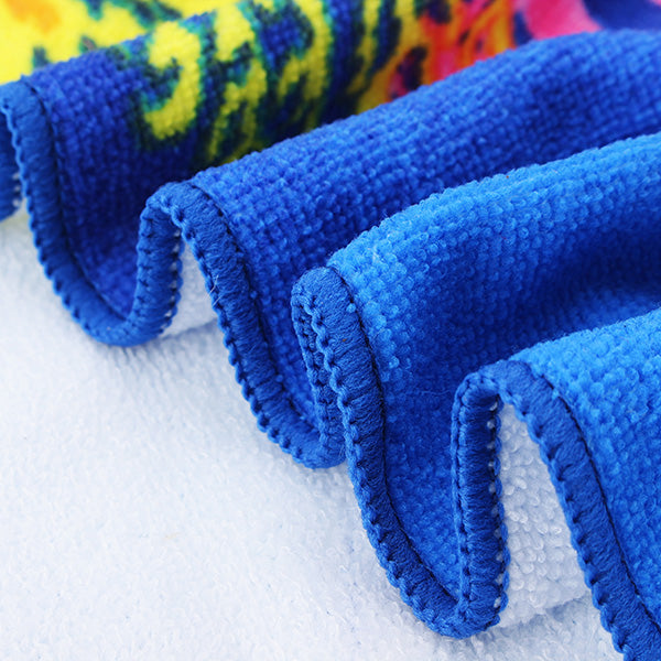 70x150cm Blue Dolphin Penguin Print Absorbent Microfiber Beach Towels Quick Dry Bath Towel