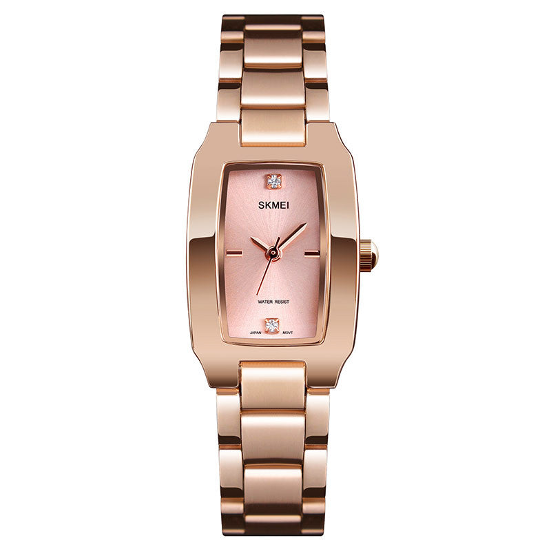 SKMEI 1400 Fashion Casual Style Watch Women Rhinestone Stainless Steel Waterproof Quartz Watch