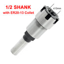 Milling Cutter Extension Rod Alloy Tool Holder Woodworking Tool for ER20 and ER16 Collet