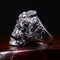 Retro Domineering Finger  Faucet Hand Dragon Pattern Double Dragon Skull Ring