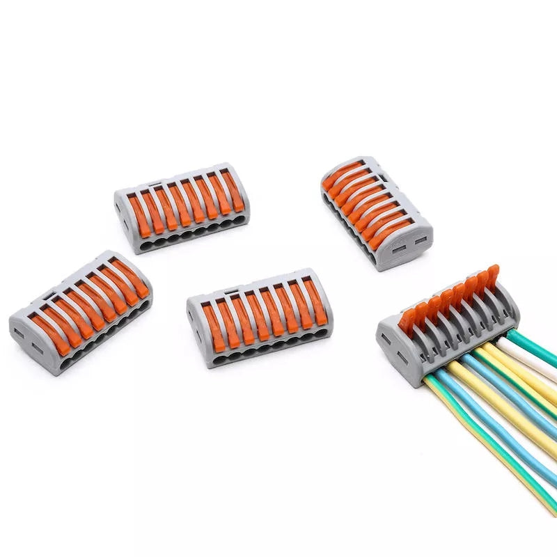 20PCS PCT-218 8Pin Universal Connectors Terminals Electric Cable Wire Connector Terminal Block Cable Terminals
