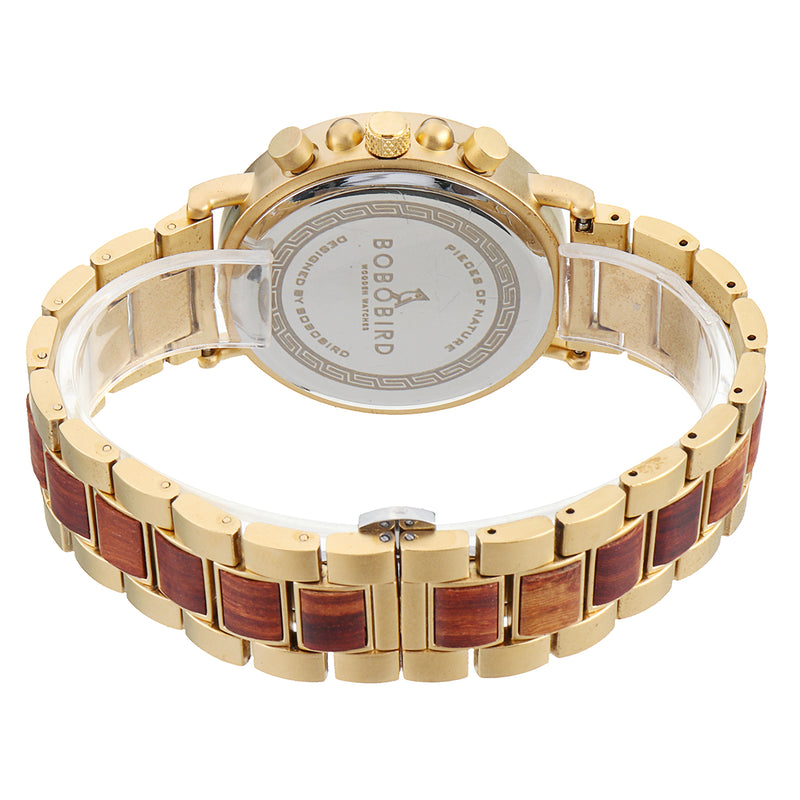 BOBO BIRD Luxury Wooden Wristwatches Date Display Fashion Men Quartz Watch