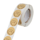 500PCS Kraft Paper Handmade With Love Sticker DIY Gifts Wrap Cookies Packaging Stickers