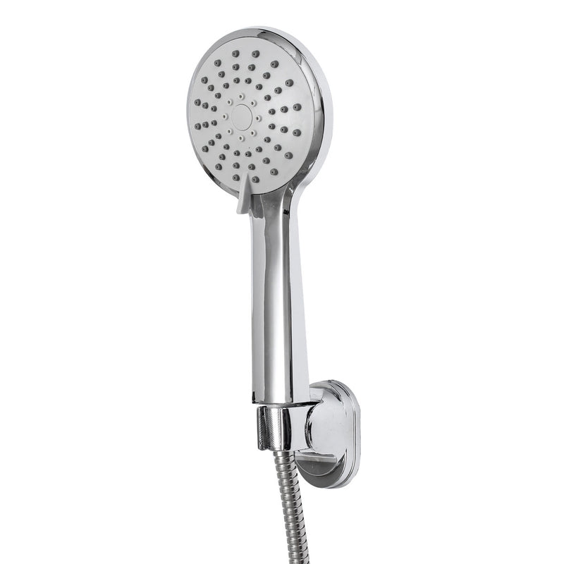 Modern Style Wall Mount Chrome Bathroom Faucet Hot Cold Mixer Tap + Shower Head