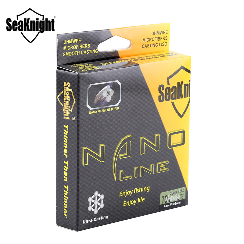 SeaKnight NANO 300M Fishing Line 4 Strands Wire Weaves PE Multifilament Braid Line 4-10LB 0.07-0.12m