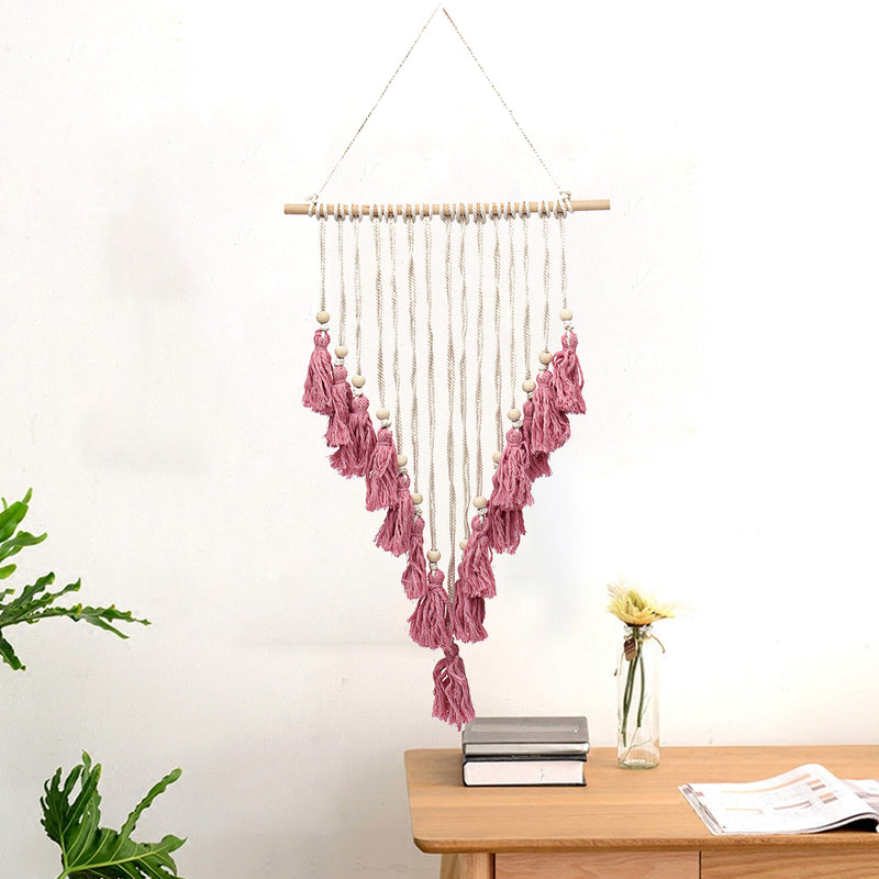 Wall Hanging Handwoven Bohemian Cotton Rope Chic Tapestry Home Door Decorations