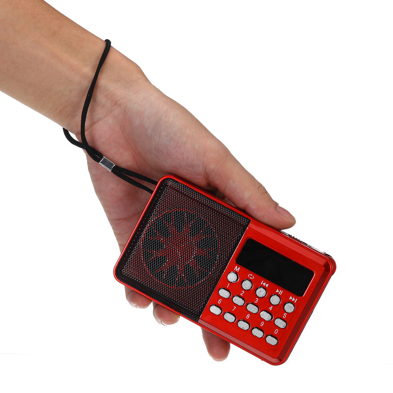 Mini Portable LCD Digital FM Radio Speaker USB TF AUX MP3 Music Player