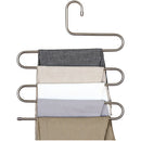 Mrosaa 5 layers S Shape MultiFunctional Clothes Hangers Pants Storage Hangers Cloth Rack Multilayer Storage Cloth Hanger