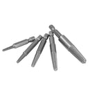 Drillpro 5Pcs Hex Shank Coarse/Fine Teeth Damaged Bolt Remover Screw Extractor Drill Bit Guide Broken Bolt Stud Remover Set
