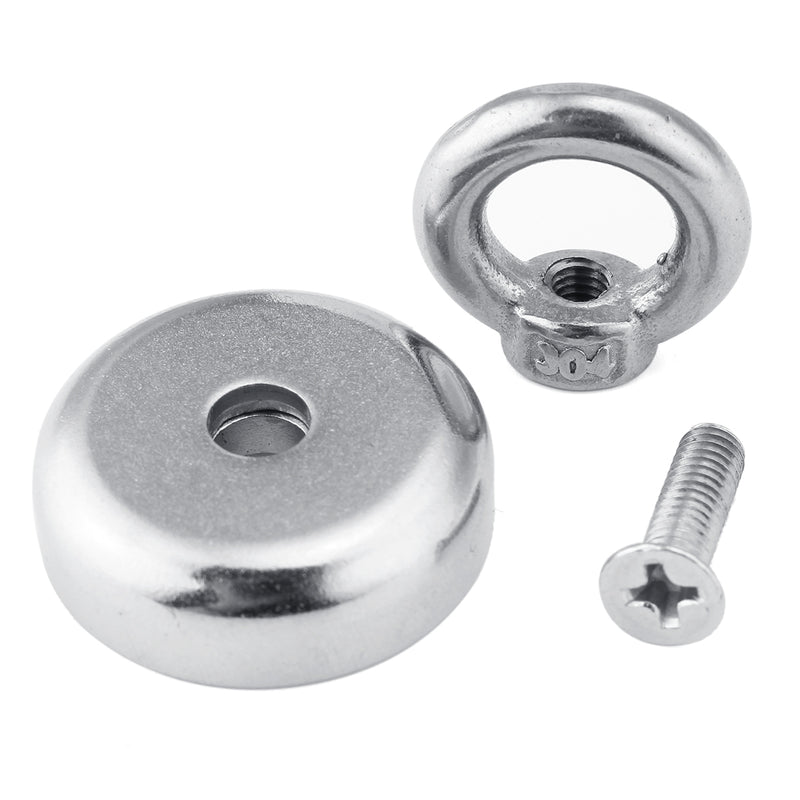 30KG D25mm Neodymium Recovery Magnet NJ25 Fishing Metal Sea River Treasure Magnet