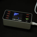 40W QC Smart Desktop Fast Charging Station Charger 7 USB Port Charger For Travel
