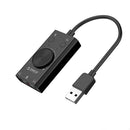 ORICO 2 In 1 3 Port Output 3.5mm Audio Jack Portable USB External Sound Card Microphone Volume Adjustable For Windows Mac Linux