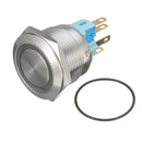 12V 6 Pin 22mm Led Light Metal Push Button Momentary Switch Waterproof  Switch
