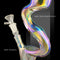 30CM Height Beaker Glass Joint Pipes Bubblers for Smoking Recycler T obacco Water H ookah Pen