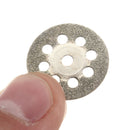 10pcs 22mm Diamond Coated Saw Blade 9 Holes Cutting Discs with 2pcs Mandrel for Dremel