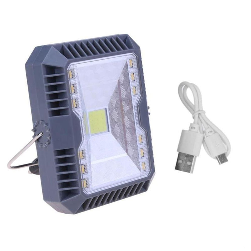 Waterproof Solar Flood Light Spotlight 3 Modes USB Rechargeable COB Work Camping Emergency Light