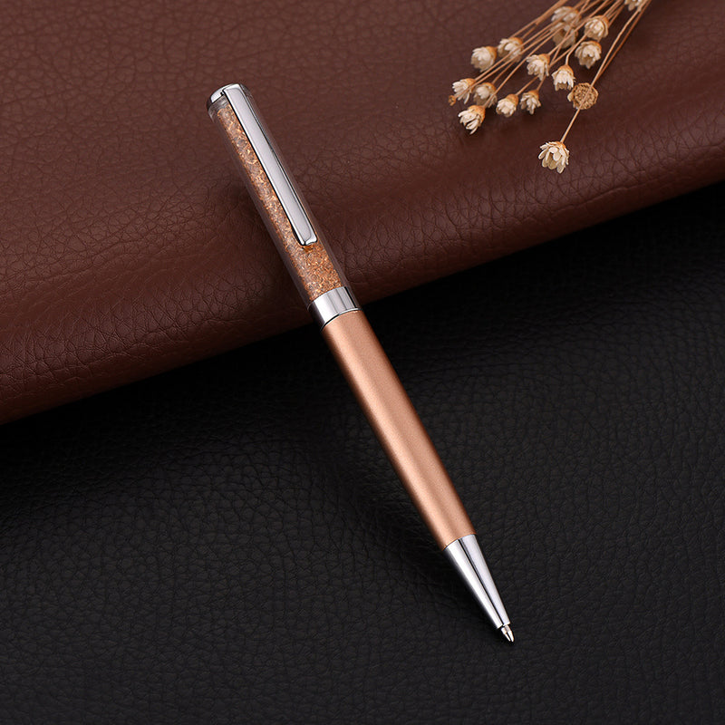 ZKE4723 1 Piece Metal 1.0mm Diamond Ballpoint Pen Crystal Smooth Writing Pens for Office School Supplies