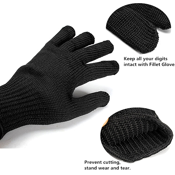 Maxcatch Durable Protective Fishing Glove Tuff-Knit Yarn Anti-cut Fishing Glove