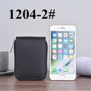 Men and Women RFID Blocking Leather Wallet 12 Slots Credit Card Holder Coin Bag