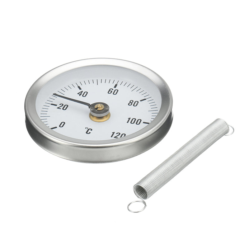 63mm 0-120 C Clip Dial Thermometer Temperature Temp Gauge With Spring