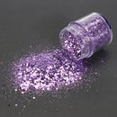 Pink Purple Mixed Glitter Powder 1mm Sequins Shining Dust Nail Art Decoration Eye Shadow 10ml