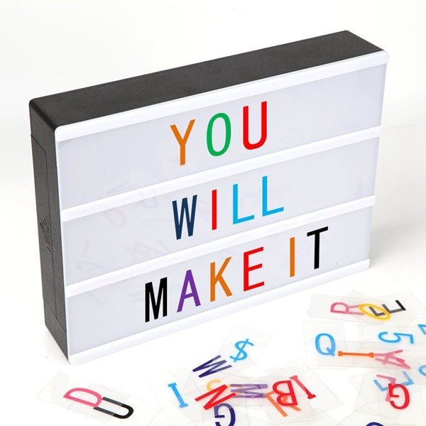 LED USB Night Light Box with A4 Letter Card  DIY Combination for Wedding Party Christmas Decor