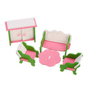 Dollhouse Play Set Wooden Furniture Miniature Accessories Children's DIY Blocks Decorations
