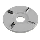 Four-tooth Plat Woodworking Carving Disc Tool Milling Cutter for 22mm Angle Grinder